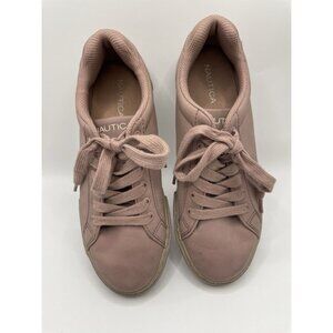 Nautica Womens Steam JW2000 Pink Sneakers Shoes Lace Up Low Top Size 7.5